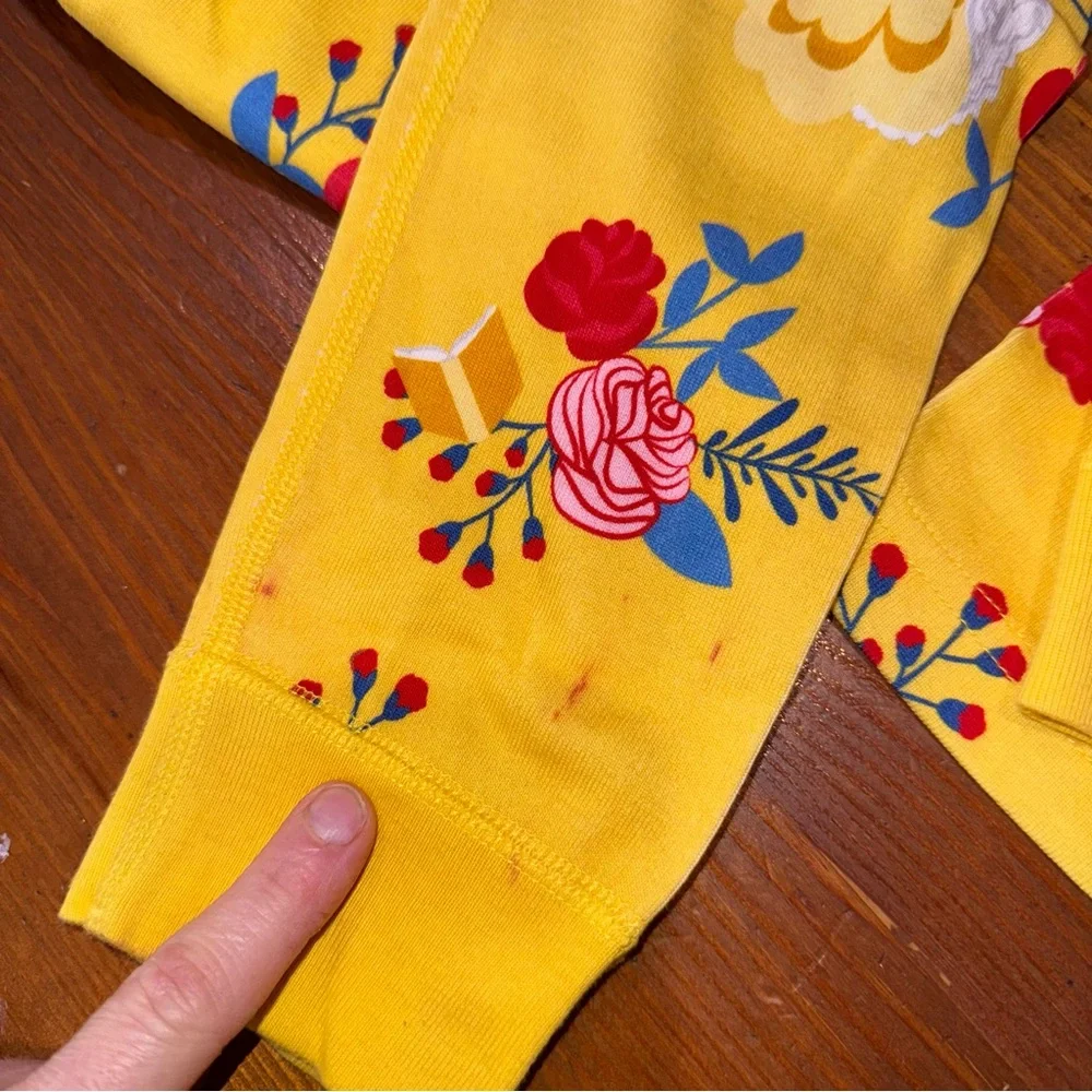 Hanna Andersson Yellow Floral Princess Pajama Set